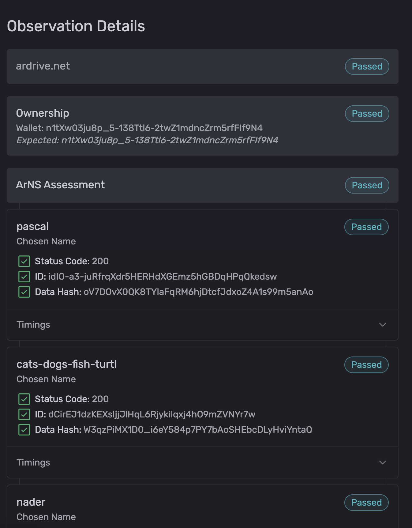 Successful gateway evaluation report